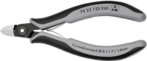 Präzisions-Elektronik-Seitenschneider Länge 125 mm Form 2 Facette nein poliert KNIPEX