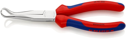 Mechanikerzange Länge 200 mm Form 9 45° gewinkelt Mehrkomponenten-Hüllen verchromt KNIPEX
