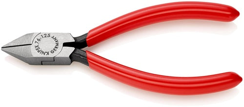 Seitenschneider Länge 125 mm Form 8 Facette ja klein Kopf poliert Kunststoffüberzug KNIPEX