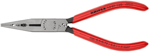 Verdrahtungszange Länge 160 mm 05-075 / 15 / 25 mm² poliert Kunststoffüberzug KNIPEX