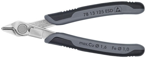 Elektronik-Seitenschneider Super-Knips® Länge 125 mm Form 1 Facette nein poliert KNIPEX