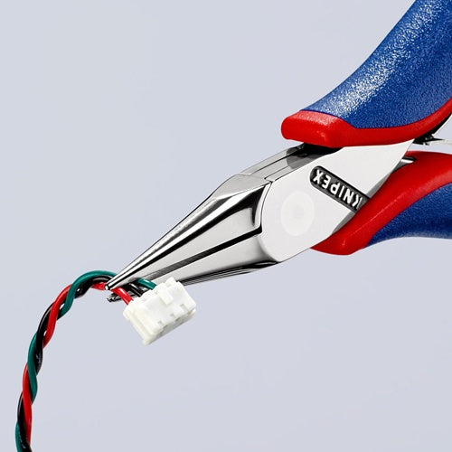 Elektronik-Greifzange Gesamtlänge 115 mm flachrunde Backen Form 2 Mehrkomponenten-Hüllen KNIPEX – Ansicht 5