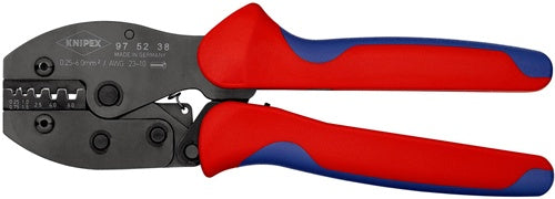 Aderendhülsencrimpzange PreciForce® Gesamtlänge 220 mm 025 - 6 (AWG 23 - 10) mm² brüniert Mehrkomponenten-Hüllen KNIPEX