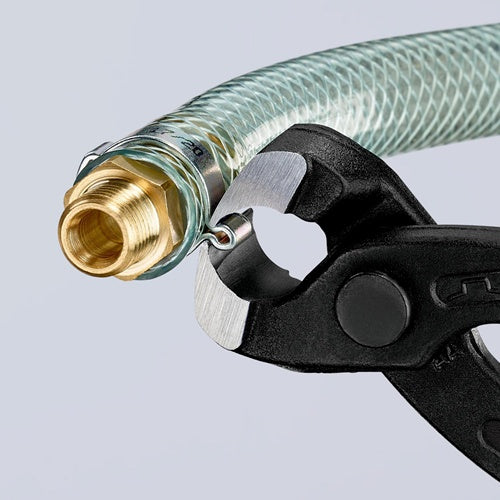 Ohrklemmenzange Gesamtlänge 220 mm Kopf schwarz atramentiert Kunststoff-Überzug KNIPEX – Ansicht 5