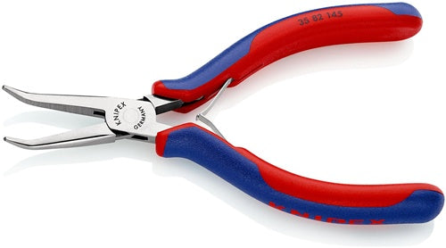 Elektronik-Greifzange Gesamtlänge 145 mm flachrunde Backen Form 8 Mehrkomponenten-Hüllen KNIPEX – Ansicht 4