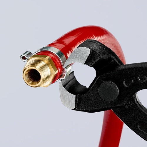 Ohrklemmenzange Gesamtlänge 220 mm Kopf schwarz atramentiert Kunststoff-Überzug KNIPEX – Ansicht 6