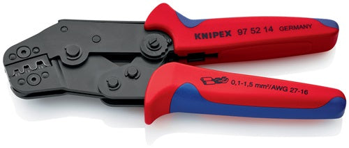 Crimpzange kurze Bauform Länge 195 mm 01 - 15 (AWG 27 - 16) mm² KNIPEX – Ansicht 4