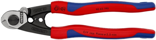 Drahtseilschere Länge 190 mm poliert Mehrkomponenten-Hüllen KNIPEX
