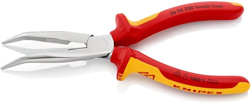 Flachrundzange Länge 200 mm 40° gewinkelt VDE Mehrkomponenten-Hüllen KNIPEX – Ansicht 4