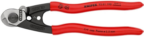 Drahtseilschere Länge 190 mm poliert Kunststoffüberzug KNIPEX
