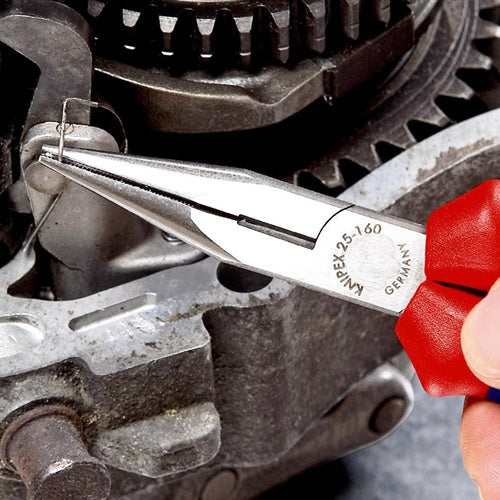 Flachrundzange Länge 160 mm flach/rund gerade poliert Kunststoffüberzug KNIPEX – Ansicht 5