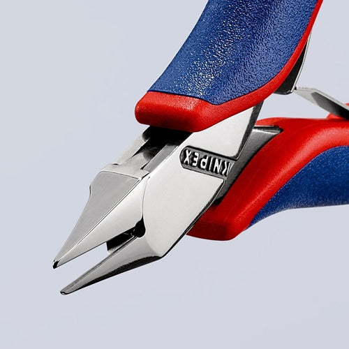 Elektronik-Seitenschneider Länge 115 mm Form 4 Facette ja klein Mehrkomponenten-Hüllen spiegelpoliert KNIPEX – Ansicht 4