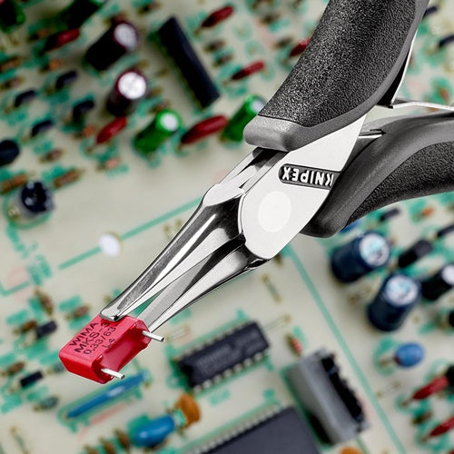 Elektronik-Greifzange Gesamtlänge 115 mm ESD flachbreite Backen spiegelpoliert Form 1 Mehrkomponenten-Hüllen – Ansicht 3