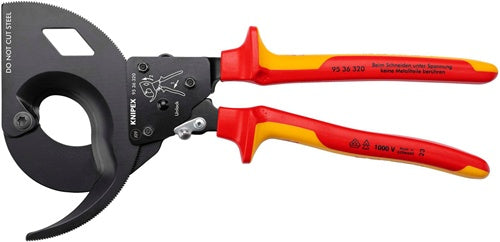 Kabelschneider Gesamtlänge 320 mm max 60 (600 mm²) mm poliert Mehrkomponenten-Hüllen VDE KNIPEX – Ansicht 5
