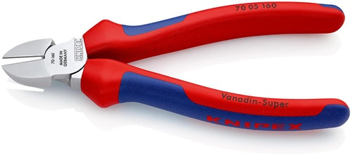 Seitenschneider Länge 160 mm Kopf verchromt Mehrkomponenten-Hüllen KNIPEX – Ansicht 4