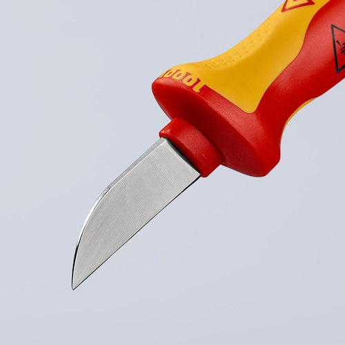 Kabelmesser Länge 190 mm Klingenlänge 50 mm VDE67 g Mehrkomponentengriff KNIPEX – Ansicht 3