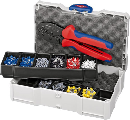 Aderendhülsensortiment 1201 teilig 050 - 600 mm² Crimpzange PreciForce® im Systainer KNIPEX