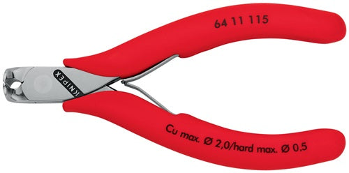 Elektronik-Vornschneider Länge 115 mm Form 1 Facette nein spiegelpoliert Kunststoffüberzug KNIPEX – Ansicht 6