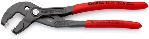Federbandschellenzange Gesamtlänge 180 mm Kapazität max 50 mm Einstellungen 15 Kunststoffüberzug KNIPEX – Ansicht 4