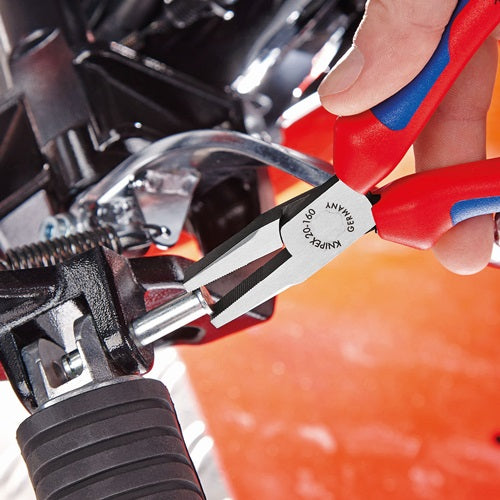Flachzange DIN ISO 5745 Gesamtlänge 160 mm verchromt Mehrkomponenten-Hüllen KNIPEX – Ansicht 4