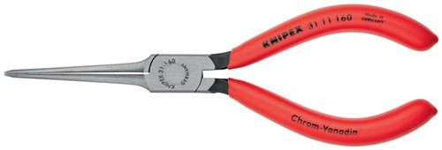 Nadelzange Länge 160 mm gerade schwarz atramentiert Kunststoffüberzug KNIPEX – Ansicht 4