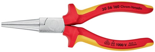 Langbeckzange Gesamtlänge 160 mm Form 3 Kopf verchromt lang rund VDE Mehrkomponenten-Hüllen KNIPEX – Ansicht 4