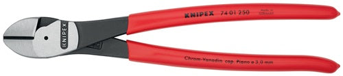 Kraftseitenschneider Länge 250 mm poliert Form 0 Kunststoffüberzug KNIPEX – Ansicht 3