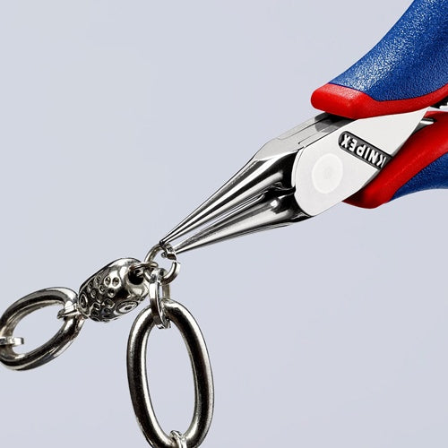 Elektronik-Greifzange Gesamtlänge 115 mm rundspitze Backen Form 3 Mehrkomponenten-Hüllen KNIPEX – Ansicht 6