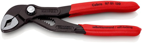 Wasserpumpenzange Cobra® Länge 150 mm Spannweiße 30 mm poliert Kunststoffüberzug KNIPEX