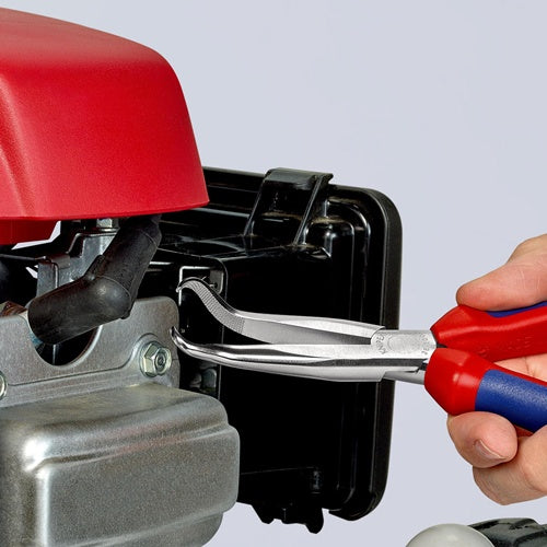 Mechanikerzange Länge 200 mm Form 9 45° gewinkelt Mehrkomponenten-Hüllen verchromt KNIPEX – Ansicht 5