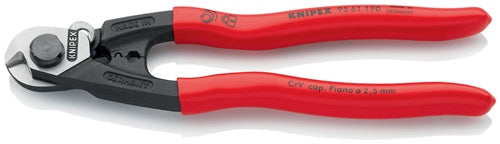 Drahtseilschere Länge 190 mm poliert Kunststoffüberzug KNIPEX – Ansicht 5