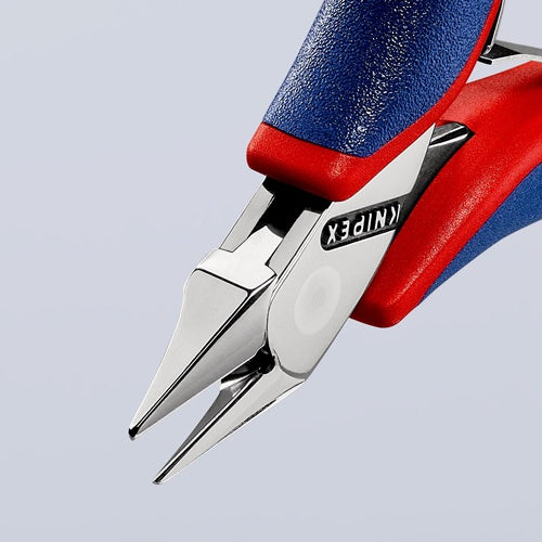 Elektronik-Seitenschneider Länge 115 mm Form 5 Facette ja klein Mehrkomponenten-Hüllen spiegelpoliert KNIPEX – Ansicht 3