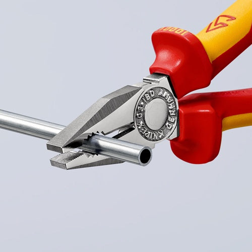 Kombizange Länge 160 mm Mehrkomponenten-Hüllen verchromt VDE KNIPEX – Ansicht 6