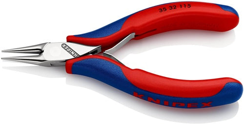 Elektronik-Greifzange Gesamtlänge 115 mm rundspitze Backen Form 3 Mehrkomponenten-Hüllen KNIPEX – Ansicht 4