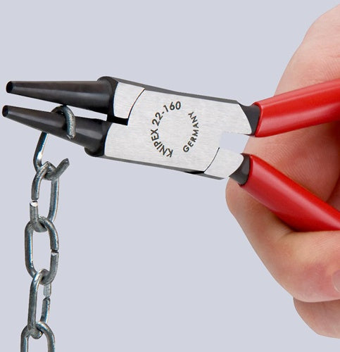 Rundzange Länge 140 mm Kopf poliert Kunststoffüberzug KNIPEX – Ansicht 3