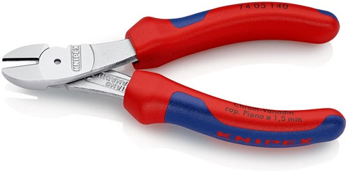 Kraftseitenschneider Länge 140 mm Form 0 Mehrkomponenten-Hüllen KNIPEX – Ansicht 5