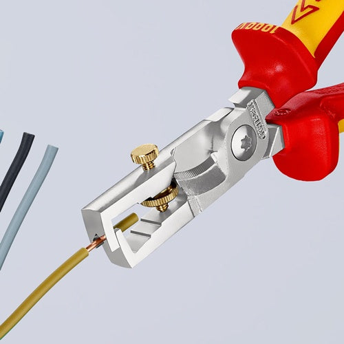 Abisolierzange StriX Länge 180 mm VDE verchromt Mehrkomponenten-Hüllen KNIPEX – Ansicht 4