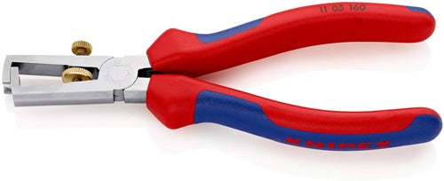Abisolierzange Länge 160 mm verchromt Mehrkomponentenhüllen mit Öffnungsfeder KNIPEX