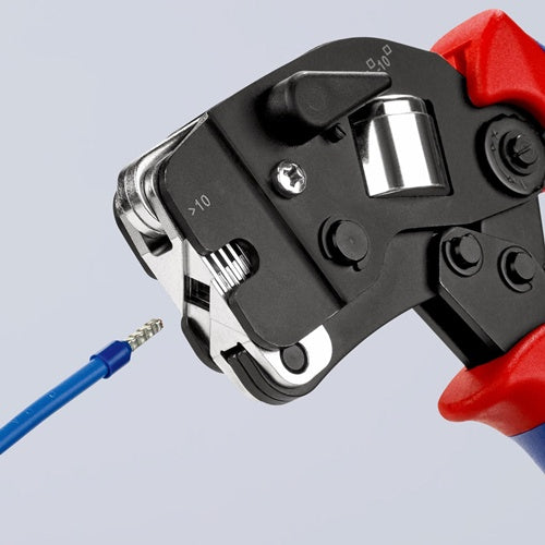 Crimpzange Gesamtlänge 190 mm 008 - 100 + 16 (AWG 28-5 ) mm² brüniert 2-Komponenten-Hüllen KNIPEX – Ansicht 6