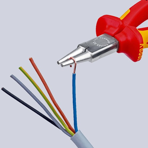 Rundzange Länge 160 mm Zange verchromt VDE Mehrkomponenten-Hüllen KNIPEX – Ansicht 4