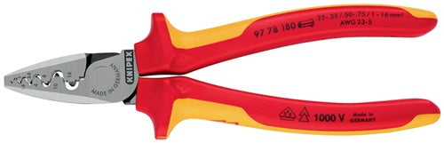 Aderendhülsenzange Gesamtlänge 180 mm 025 - 160 (AWG 23 - 5) mm² poliert Mehrkomponenten-Hüllen VDE KNIPEX – Ansicht 3