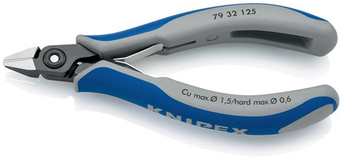 Präzisions-Elektronik-Seitenschneider Länge 125 mm Form 3 Facette ja sehr klein poliert KNIPEX – Ansicht 6