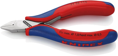 Elektronik-Seitenschneider Länge 115 mm Form 5 Facette ja klein Mehrkomponenten-Hüllen spiegelpoliert KNIPEX