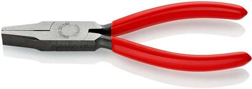 Flachzange Gesamtlänge 140 mm Kopf poliert schwarz atramentiert Kunststoffüberzug KNIPEX
