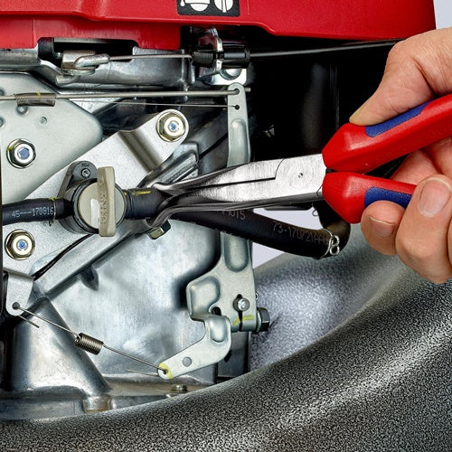 Mechanikerzange Länge 200 mm Form 9 45° gewinkelt Mehrkomponenten-Hüllen verchromt KNIPEX – Ansicht 6