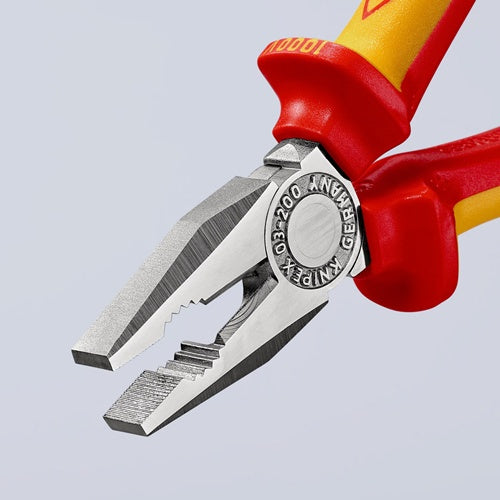Kombizange Länge 200 mm Mehrkomponenten-Hüllen verchromt VDE KNIPEX – Ansicht 6