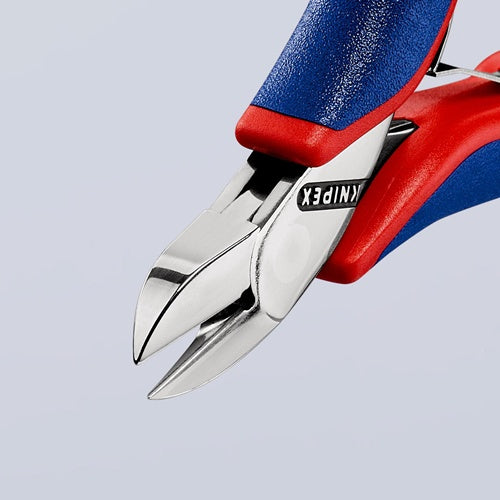 Elektronik-Seitenschneider Länge 115 mm Form 2 Facette nein Mehrkomponenten-Hüllen spiegelpoliert KNIPEX – Ansicht 5