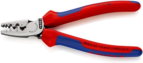 Aderendhülsenzange Gesamtlänge 180 mm 025 - 160 (AWG 23 - 5) mm² poliert Mehrkomponenten-Hüllen KNIPEX – Ansicht 5