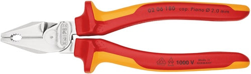 Kraftkombizange Länge 180 mm verchromt Mehrkomponenten-Hüllen VDE KNIPEX – Ansicht 3