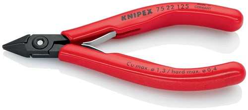 Elektronik-Seitenschneider Länge 125 mm Form 2 Facette ja klein KNIPEX – Ansicht 5